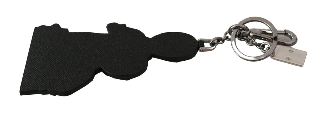 Dolce & Gabbana Eleganter dreifarbiger Leder-Schlüsselanhänger - Léoré