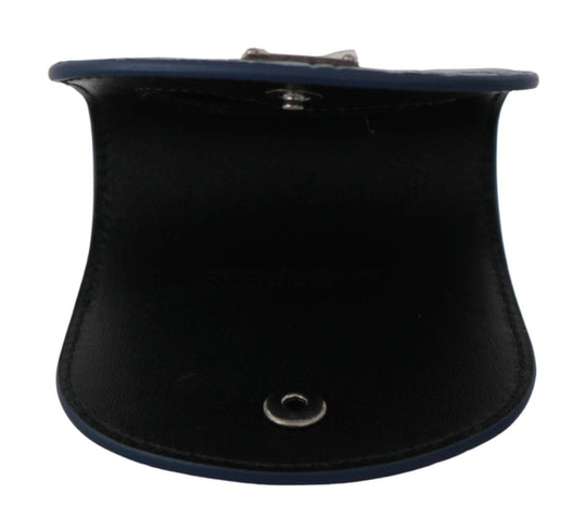 Dolce & Gabbana Elegantes blaues Caimano Kondom Etui Brieftasche - Léoré