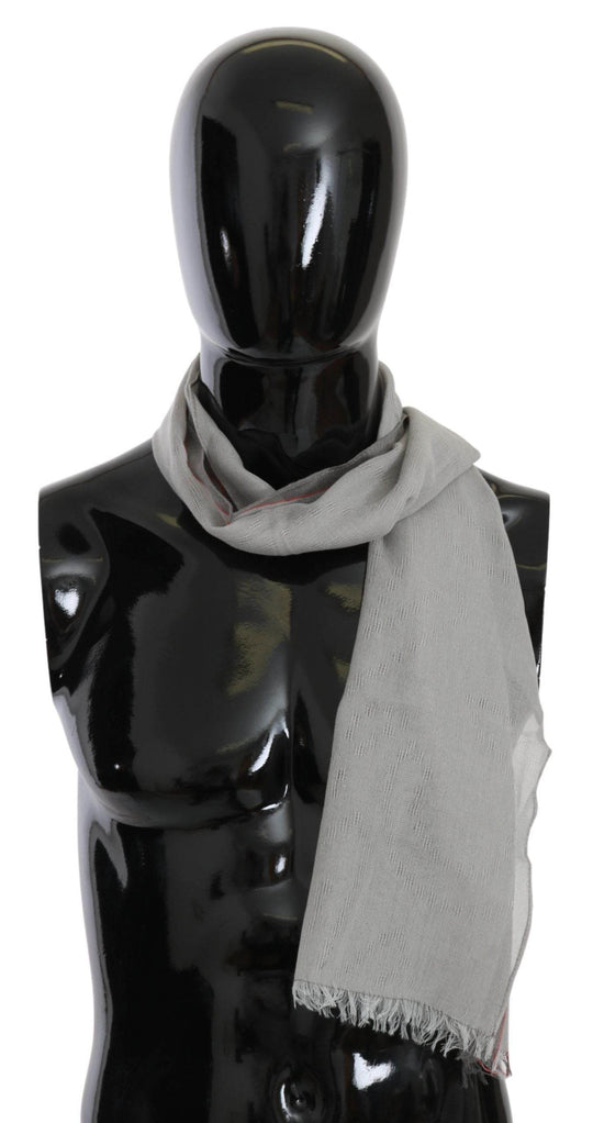 Costume National Eleganter grauer Baumwollschal für Männer - Léoré