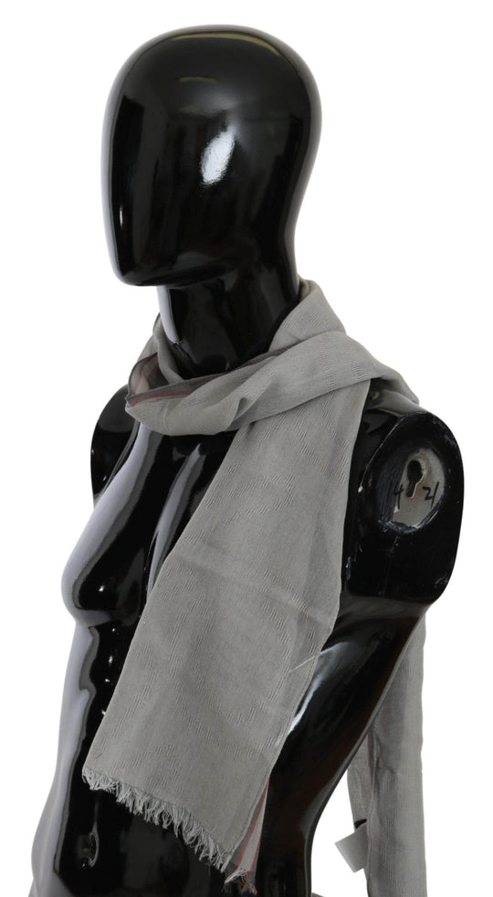 Costume National Eleganter grauer Baumwollschal für Männer - Léoré