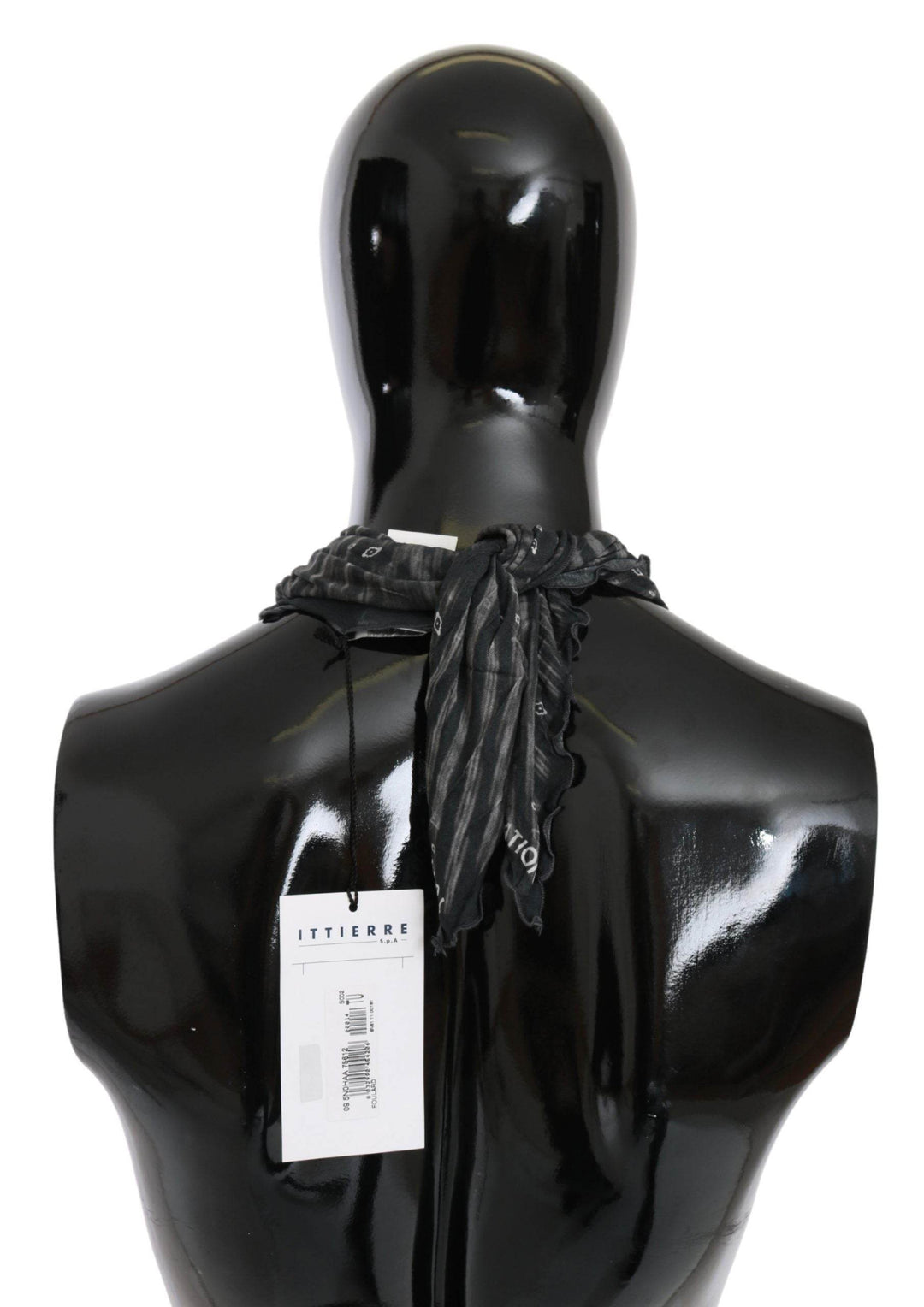 Costume National Eleganter schwarz gestreifter Herrenschal aus Viskose - Léoré