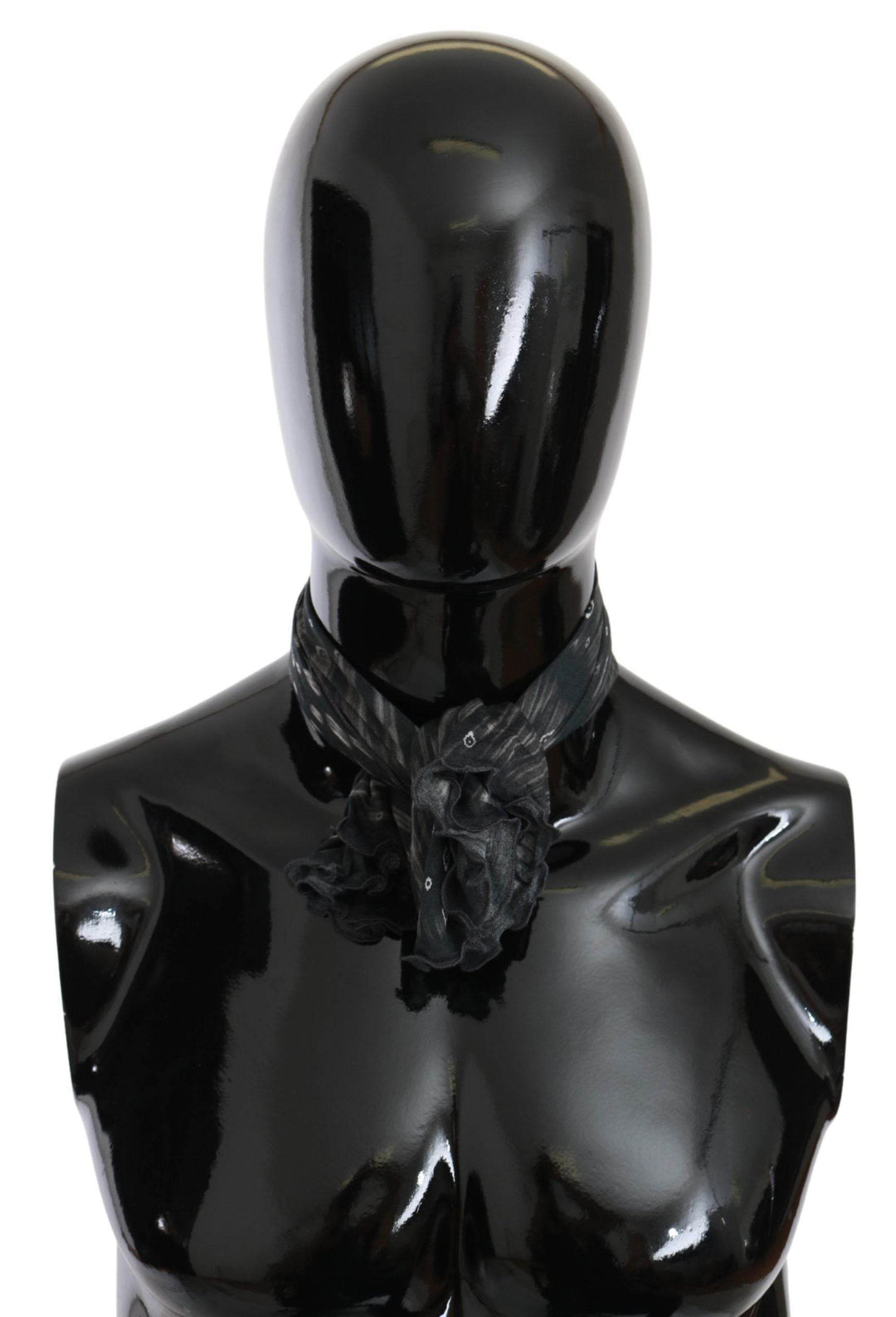 Costume National Eleganter schwarz gestreifter Herrenschal aus Viskose - Léoré