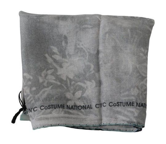 Costume National Eleganter Grauer Seidenschal für Frauen - Léoré