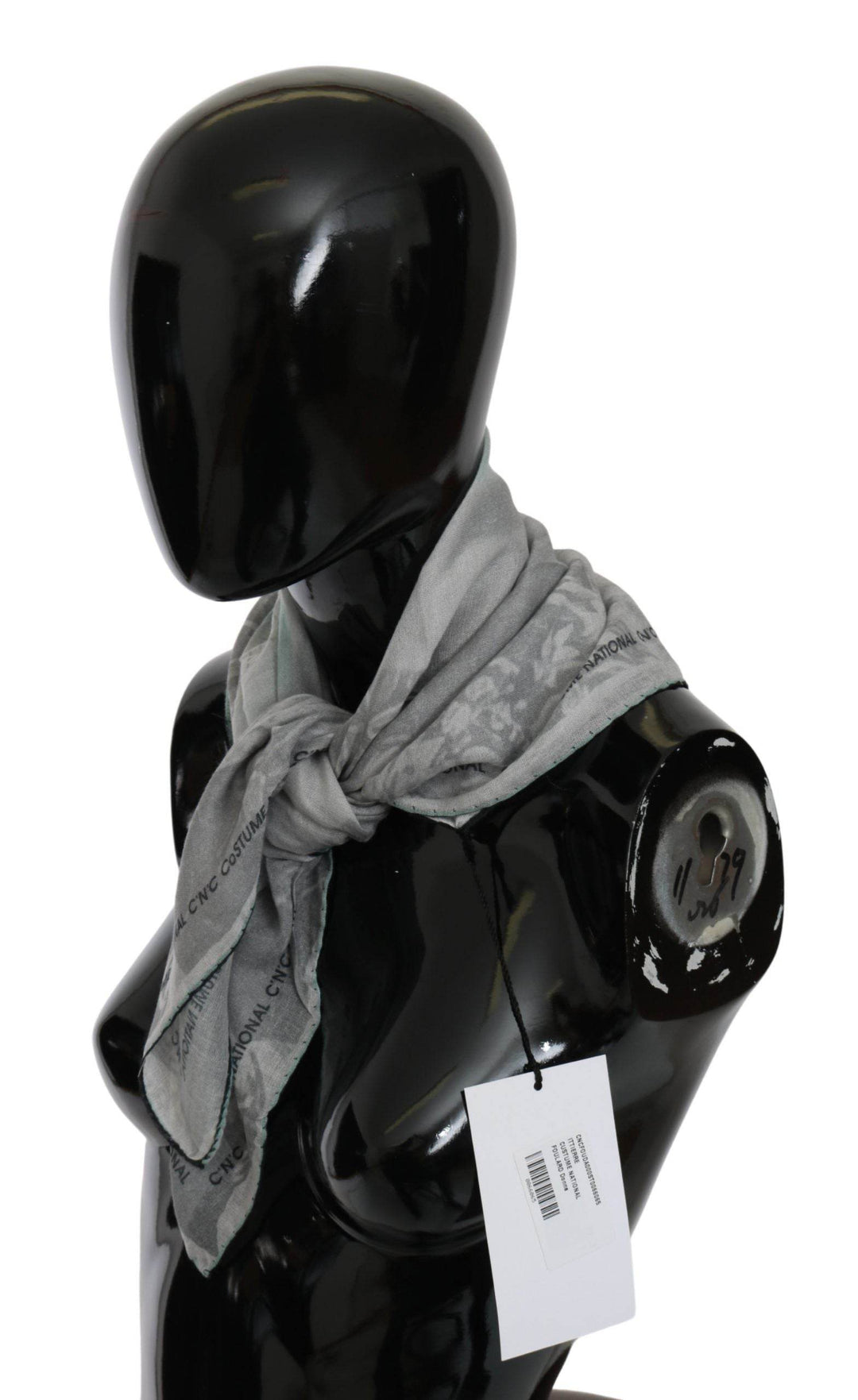Costume National Eleganter Grauer Seidenschal für Frauen - Léoré