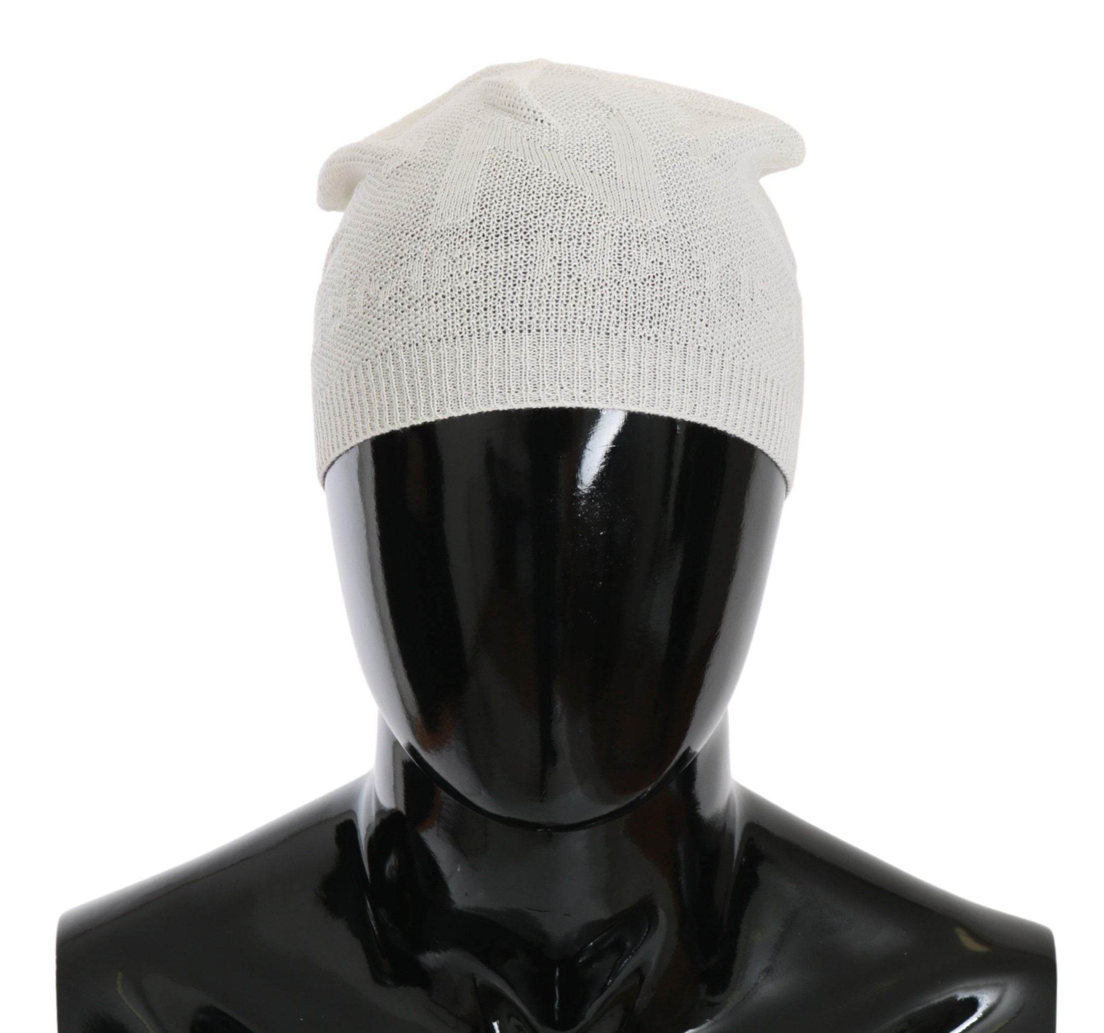 Costume National Elegante Beanie-Mütze aus weißer Wollmischung - Léoré