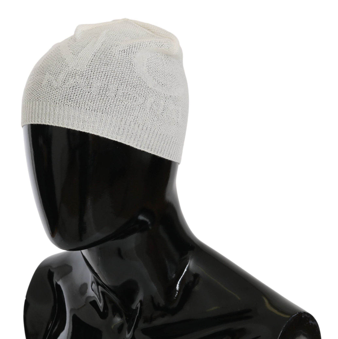 Costume National Elegante Beanie-Mütze aus weißer Wollmischung - Léoré