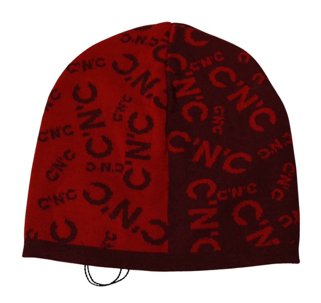Costume National Schicke rote Beanie aus Wollmischung - Léoré