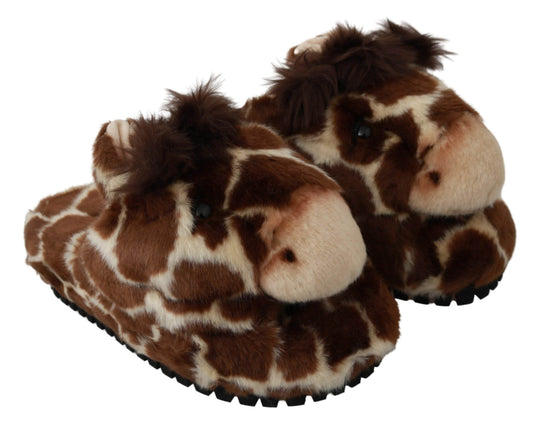 Dolce & Gabbana Elegante Pantoletten mit Giraffenmuster für anspruchsvollen Komfort - Léoré