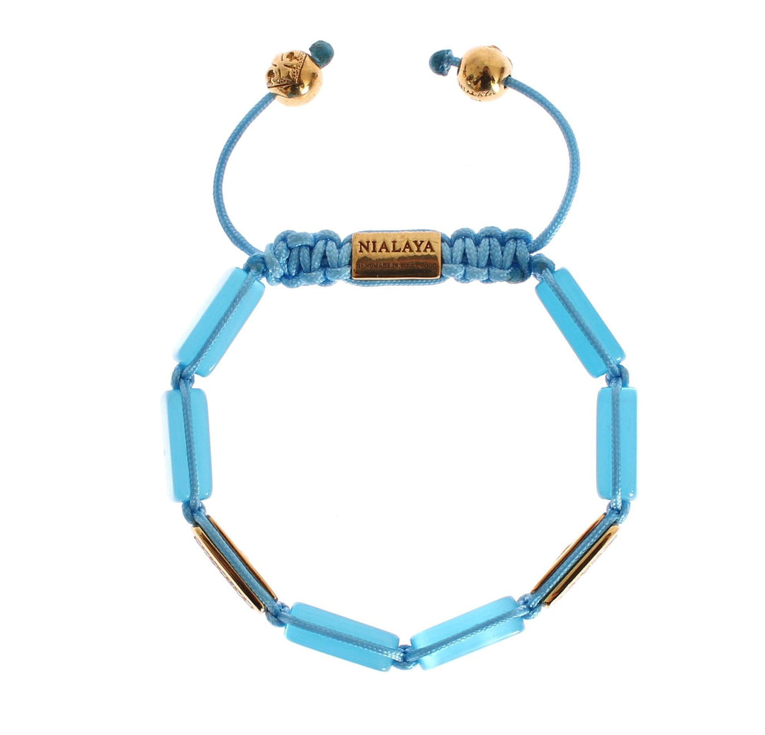 Nialaya Elegantes Armband mit blauem Opal und Diamantbesatz - Léoré