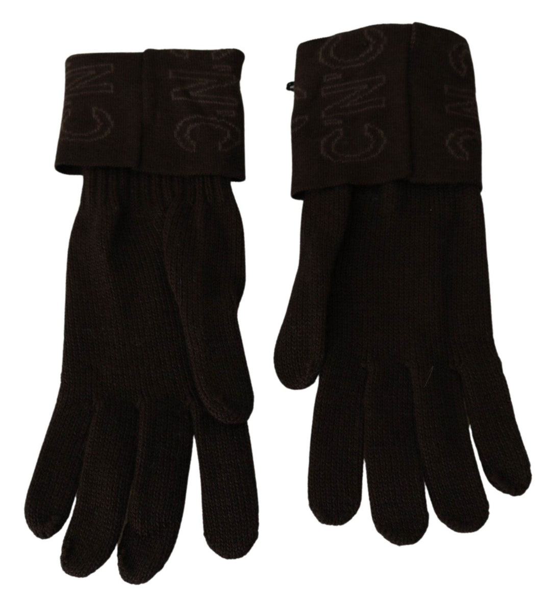 Costume National Elegante braune Strickhandschuhe - Léoré