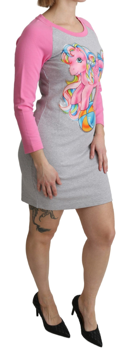 Moschino Graues My Little Pony Top Pullover Kleid
