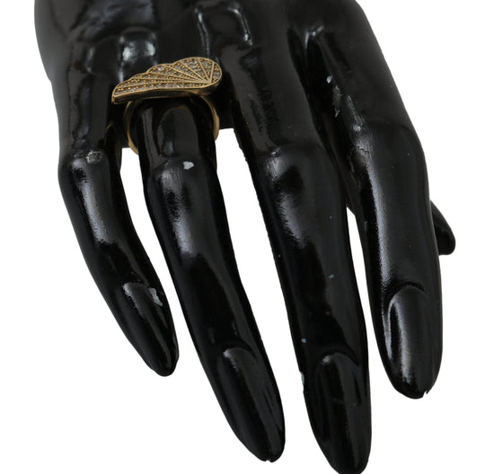 Nialaya Eleganter Ring mit Goldkristallen verziert - Léoré