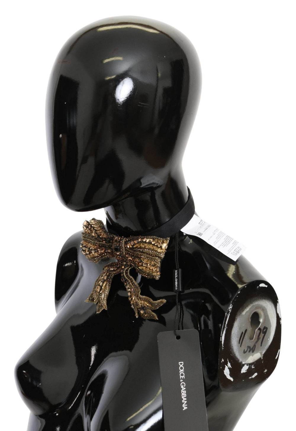 Dolce & Gabbana Elegante Seidenfliege in Gold - Glänzen mit Stil - Léoré