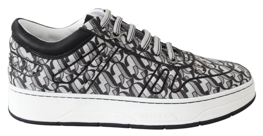 Jimmy Choo Glitzernde Slip-On Sneakers - Silber und Schwarz - Léoré