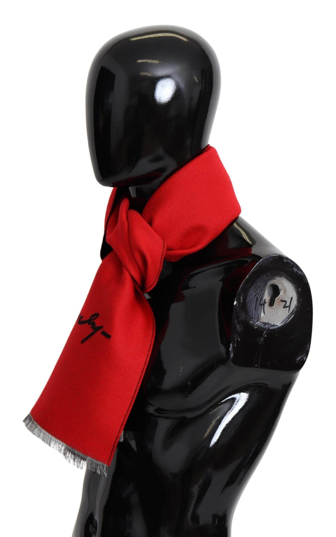 Givenchy Eleganter roter Unisex-Schal aus Wollmischung - Léoré
