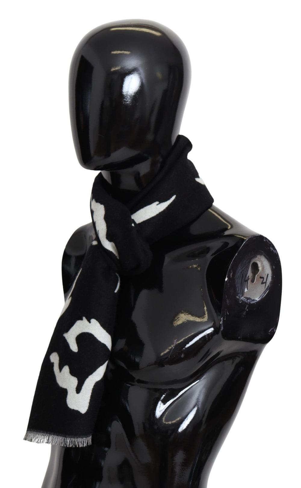 Givenchy Schwarz Weiß Wolle Unisex Winter Warm Schal Wrap Schal