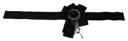 Dolce & Gabbana Eleganter schwarzer Kristall-Taillengürtel - Léoré