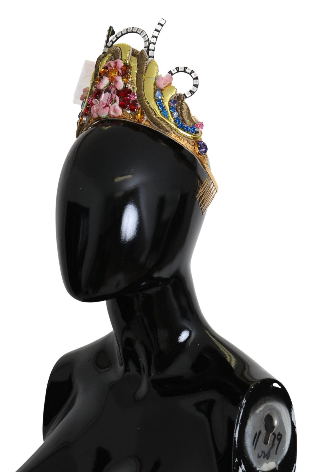 Dolce & Gabbana Atemberaubende Kristall Diadem Tiara - Gold Multicolor - Léoré