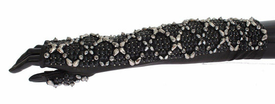 Dolce & Gabbana Elegante Lederhandschuhe mit Kristallperlen - Léoré