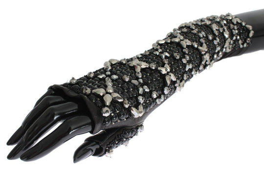 Dolce & Gabbana Elegante Lederhandschuhe mit Kristallperlen - Léoré