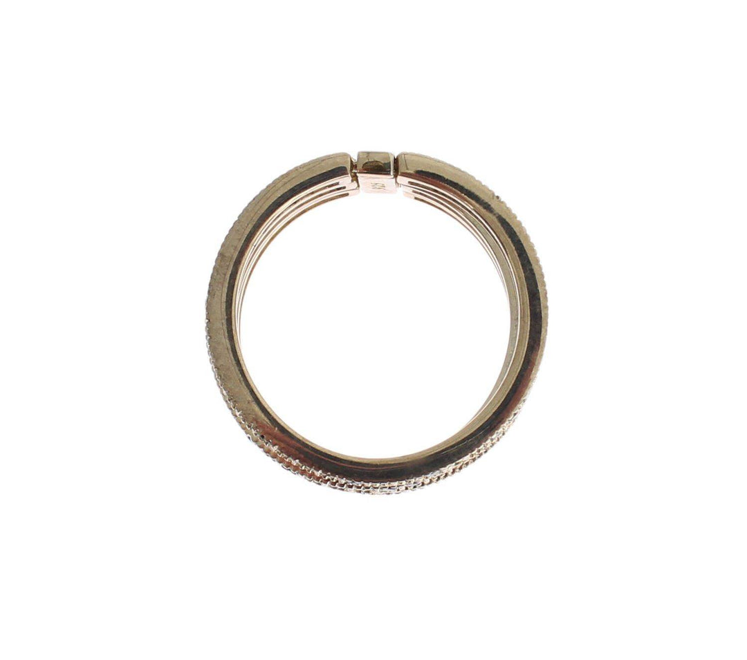 Nialaya Schicker Silber & Schwarzer CZ Kristall Ring - Léoré