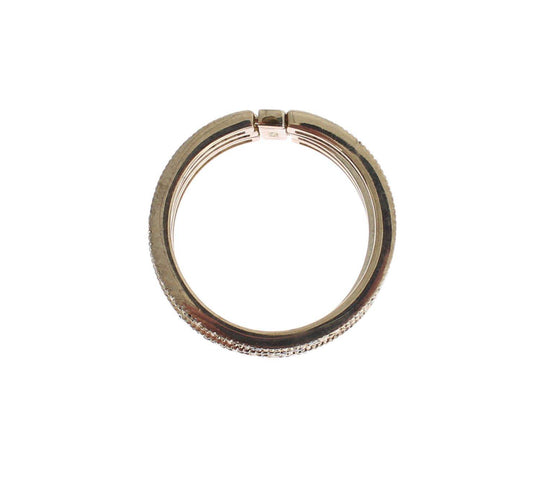 Nialaya Schicker Silber & Schwarzer CZ Kristall Ring - Léoré
