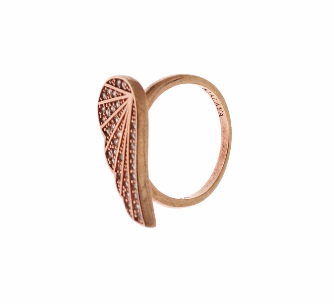 Nialaya Eleganter Rosa Gold CZ Kristall Ring - Léoré