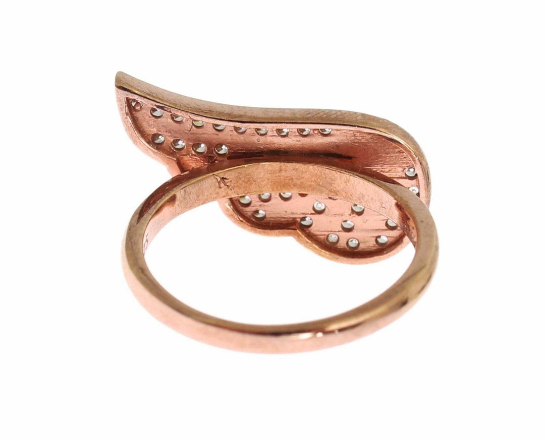 Nialaya Eleganter Rosa Gold CZ Kristall Ring - Léoré