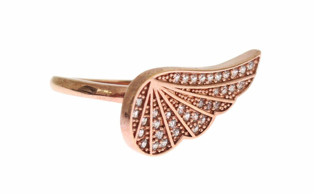 Nialaya Eleganter Rosa Gold CZ Kristall Ring - Léoré