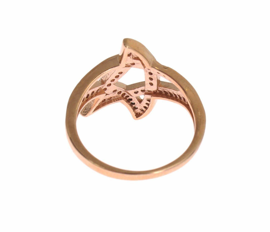 Nialaya Rosa vergoldetes Silber CZ Kristall Ring - Léoré