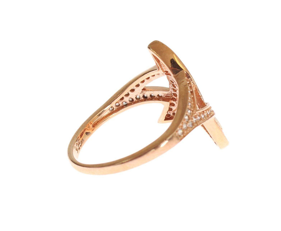 Nialaya Rosa vergoldetes Silber CZ Kristall Ring - Léoré