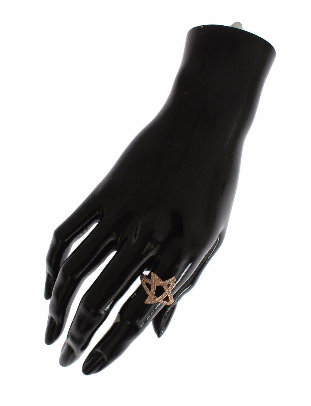 Nialaya Rosa vergoldetes Silber CZ Kristall Ring - Léoré