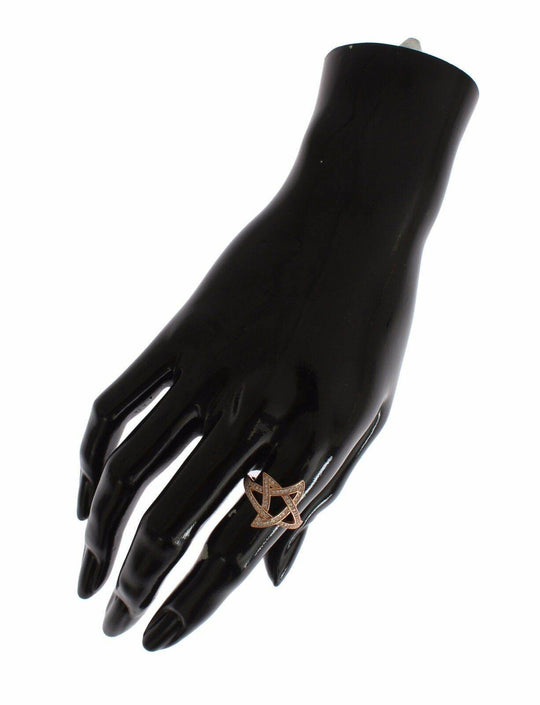 Nialaya Rosa vergoldetes Silber CZ Kristall Ring - Léoré