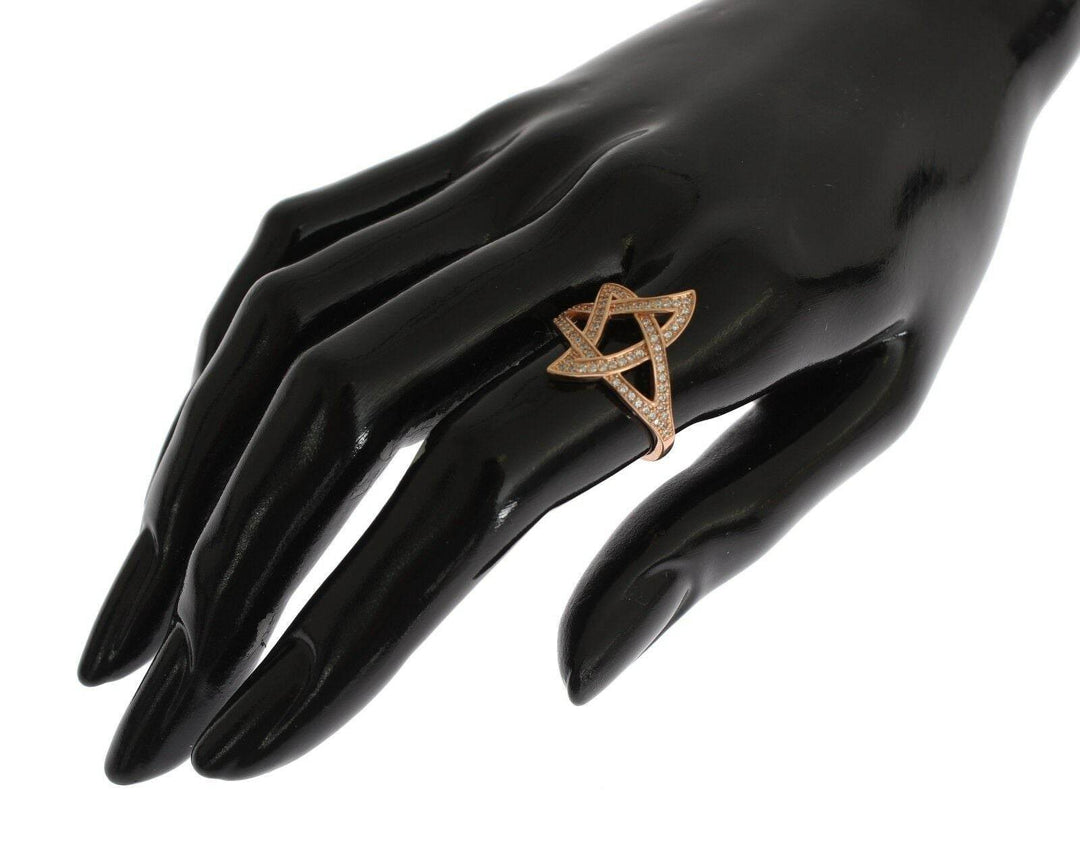 Nialaya Rosa vergoldetes Silber CZ Kristall Ring - Léoré