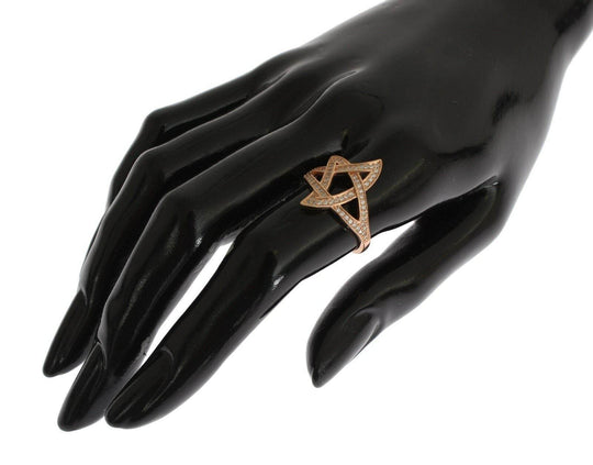 Nialaya Rosa vergoldetes Silber CZ Kristall Ring - Léoré