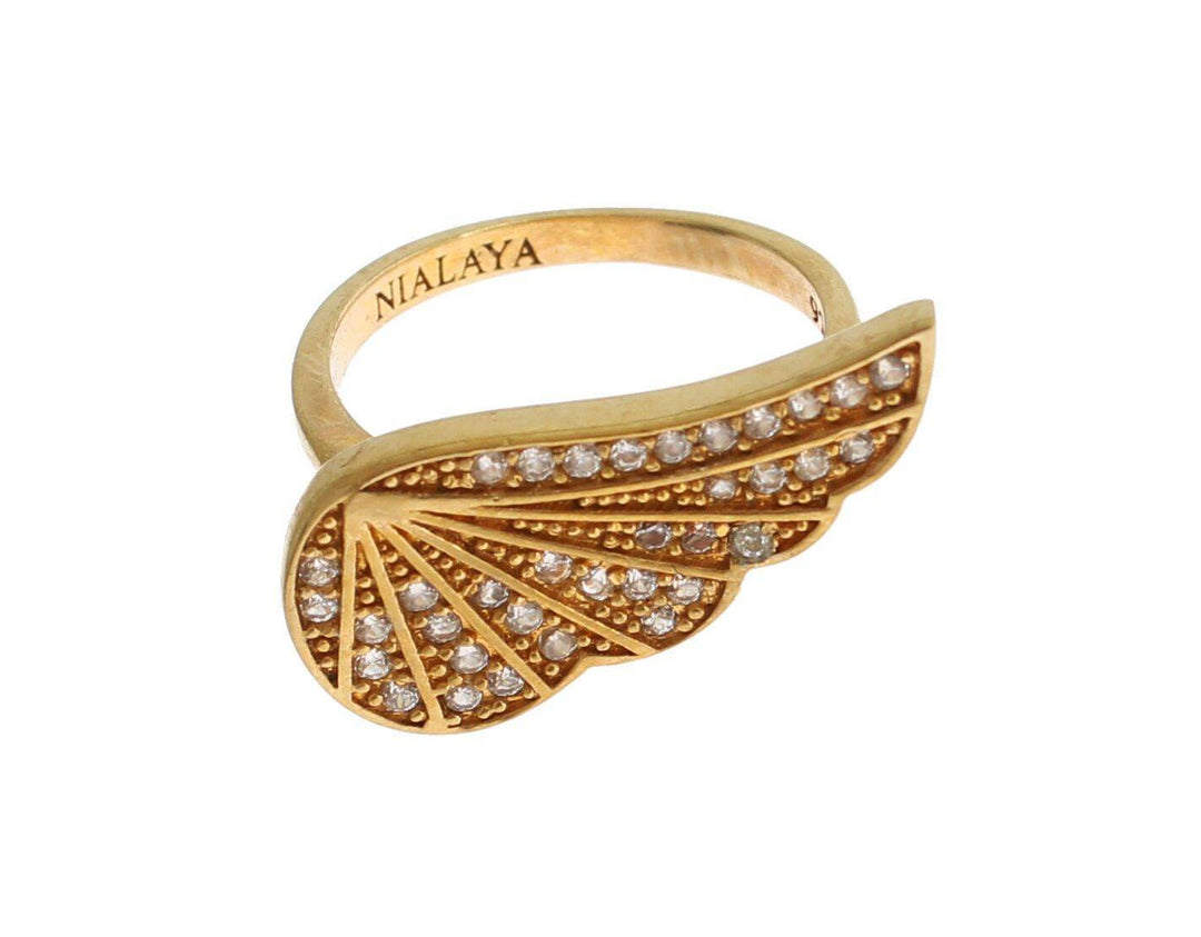 Nialaya Glamouröser Ring mit vergoldetem Kristall - Léoré
