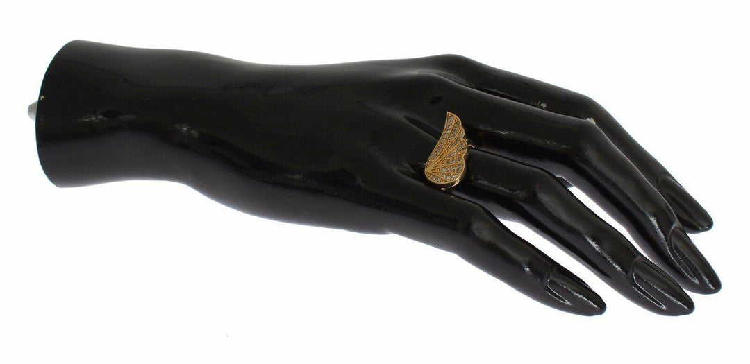 Nialaya Glamouröser Ring mit vergoldetem Kristall - Léoré
