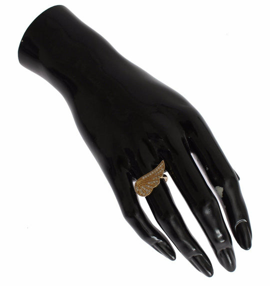 Nialaya Glamouröser Ring mit vergoldetem Kristall - Léoré