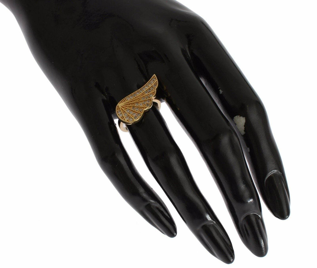 Nialaya Glamouröser Ring mit vergoldetem Kristall - Léoré