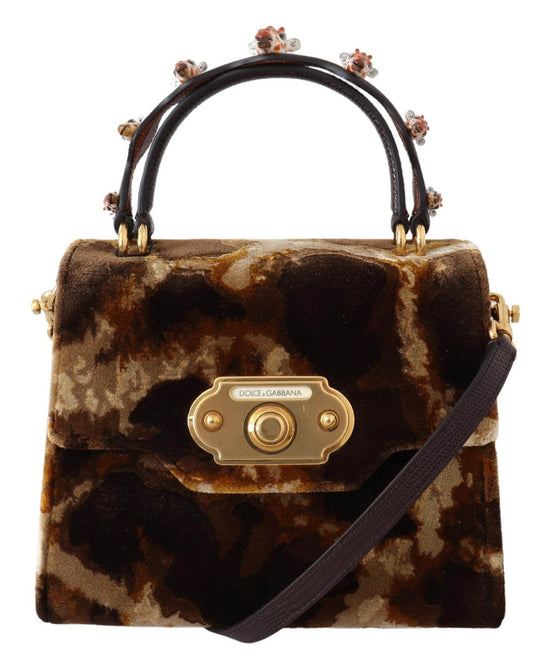 Dolce & Gabbana Elegante Willkommenstasche mit Giraffenmuster und goldenen Akzenten - Léoré