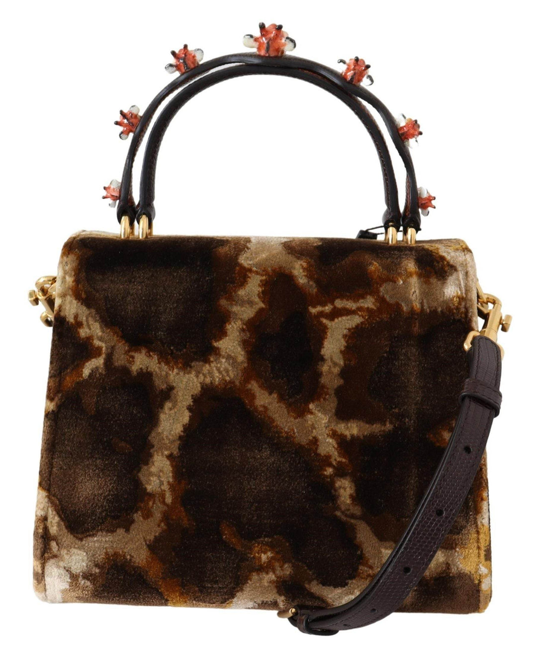 Dolce & Gabbana Elegante Willkommenstasche mit Giraffenmuster und goldenen Akzenten - Léoré