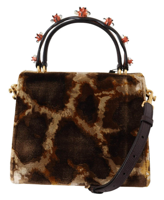 Dolce & Gabbana Elegante Willkommenstasche mit Giraffenmuster und goldenen Akzenten - Léoré