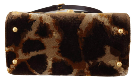Dolce & Gabbana Elegante Willkommenstasche mit Giraffenmuster und goldenen Akzenten - Léoré