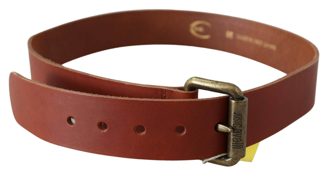Just Cavalli Schicker brauner Logo-Gürtel aus Leder - Léoré