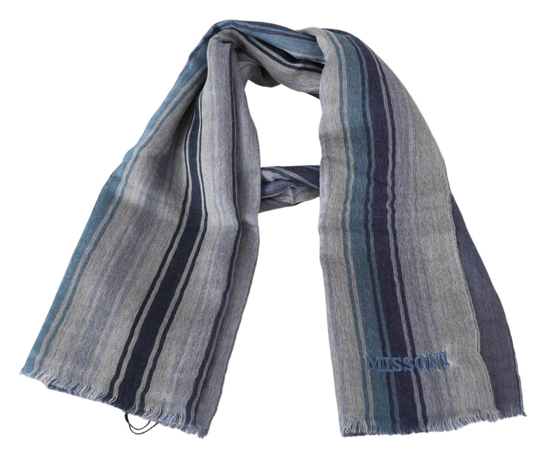 Missoni Eleganter Multicolor-Wollschal mit Logo-Stickerei - Léoré
