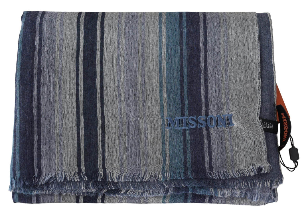 Missoni Eleganter Multicolor-Wollschal mit Logo-Stickerei - Léoré
