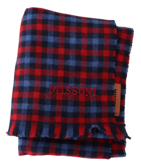 Missoni Schicker Wollschal im Karomuster mit Logo-Stickerei - Léoré