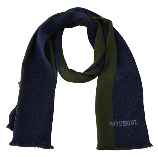 Missoni Authentischer Wollschal mit Streifen und Logo-Stickerei - Léoré