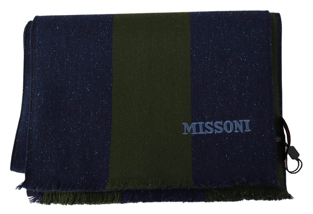 Missoni Authentischer Wollschal mit Streifen und Logo-Stickerei - Léoré