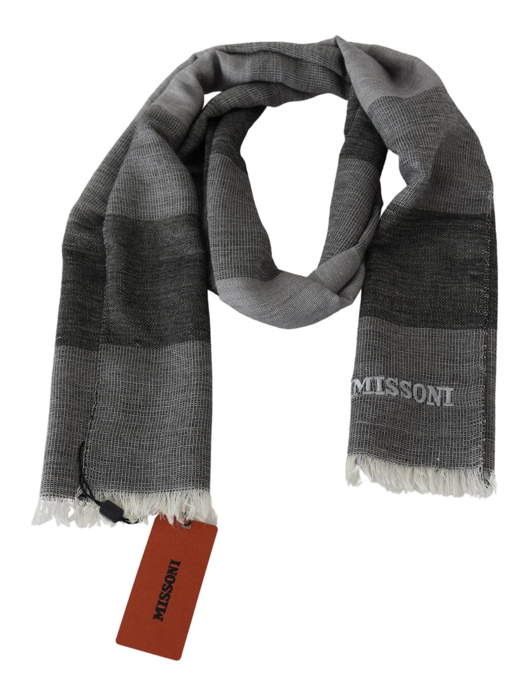 Missoni Eleganter gestreifter Wollschal mit Logo-Stickerei - Léoré